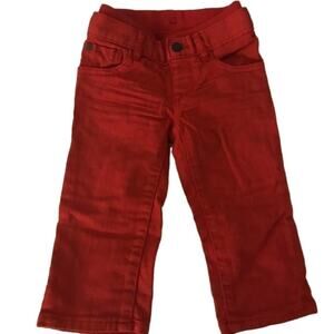 Gap Baby Boy‎ Red Elastic Waist Pants Holiday Christmas Vintage Sz 12-18 Months